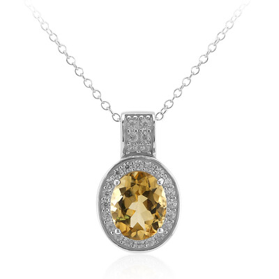 Citrine Silver Necklace