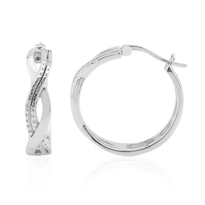 I3 (I) Diamond Silver Earrings