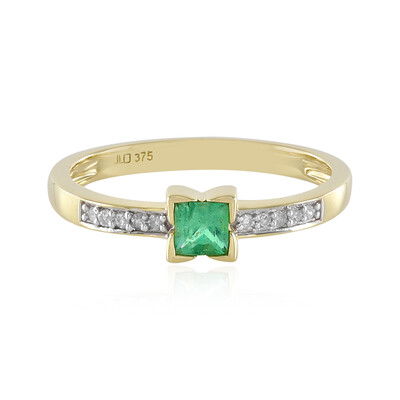 9K Colombian Emerald Gold Ring