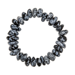 Snowflake Obsidian Bracelet