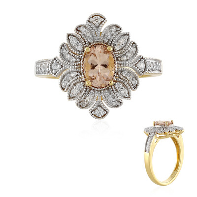 Morganite Silver Ring