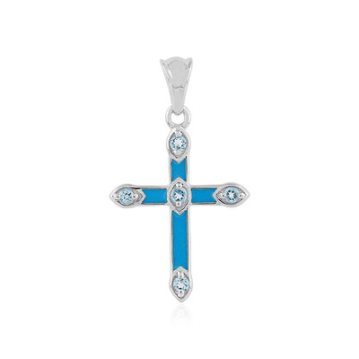 Sky Blue Topaz Silver Pendant