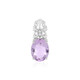 Rose de France Amethyst Silver Pendant