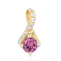 9K Rubellite Gold Pendant