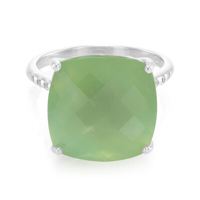 Prehnite Silver Ring