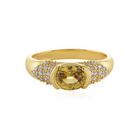 Yellow Zircon Silver Ring