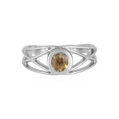 Yellow Zircon Silver Ring