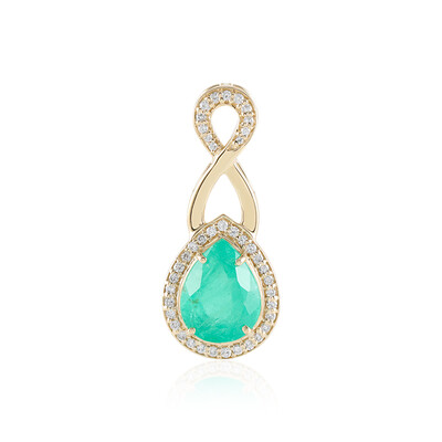 14K Russian Emerald Gold Pendant (AMAYANI)