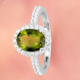 Moldavite Silver Ring