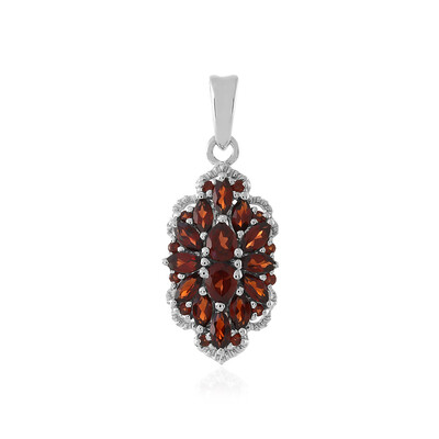 Mozambique Garnet Silver Pendant