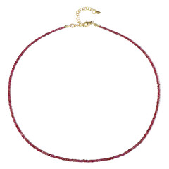 Noble Red Spinel Silver Necklace