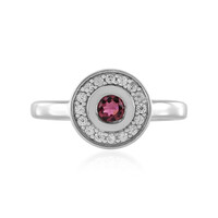 Rubellite Silver Ring