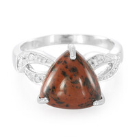 Mahogany Obsidian Silver Ring