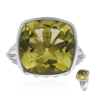 Lemon Citrine Silver Ring