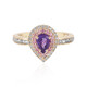 9K Ceylon Purple Sapphire Gold Ring (Adela Gold)