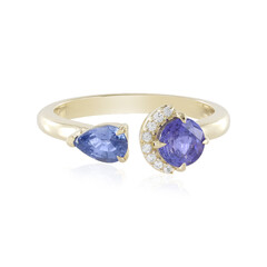 9K Unheated Ceylon Blue Sapphire Gold Ring (Adela Gold)