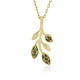 I3 Green Diamond Silver Necklace