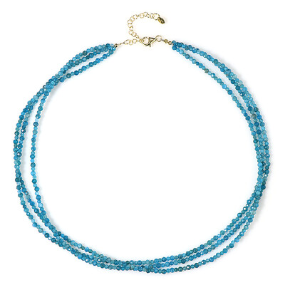 Neon Blue Apatite Silver Necklace