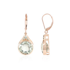 9K Green Amethyst Gold Earrings (KM by Juwelo)