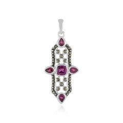 Rhodolite Silver Pendant