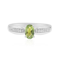 Green Tourmaline Silver Ring