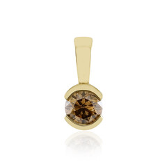 14K I3 Champagne Diamond Gold Pendant