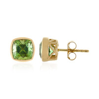 14K Green Tourmaline Gold Earrings (AMAYANI)