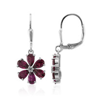 Rhodolite Silver Earrings