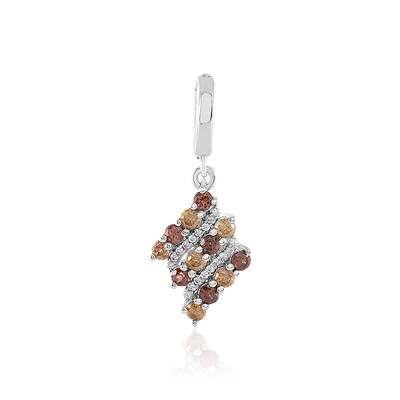 Champagne Zircon Silver Pendant