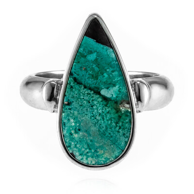 Opalized Wood Silver Ring