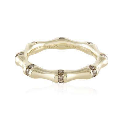 9K I3 Champagne Diamond Gold Ring (de Melo)