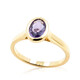 9K Unheated Ceylon Purple Sapphire Gold Ring