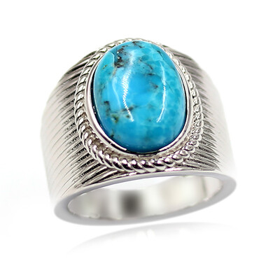 Kingman Blue Mojave Turquoise Silver Ring (Faszination Türkis)