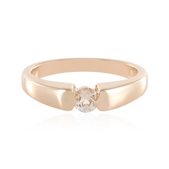 Peach Morganite Silver Ring