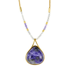 Charoite Silver Necklace