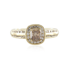 14K SI2 Champagne Diamond Gold Ring (de Melo)