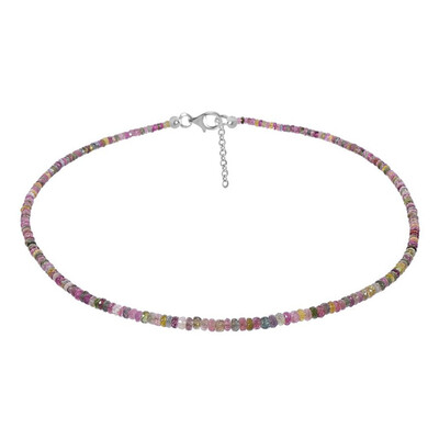 Fancy Tourmaline Silver Necklace