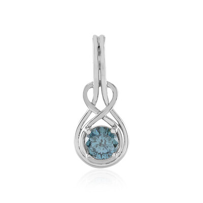 9K I2 Blue Diamond Gold Pendant