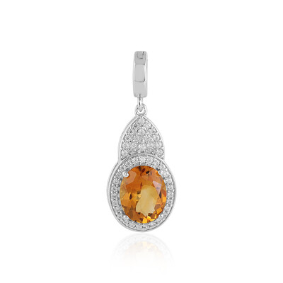 Madeira Citrine Silver Pendant