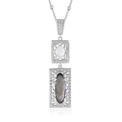 Mother of Pearl Silver Necklace (Dallas Prince Designs)