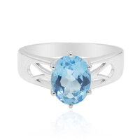 Swiss Blue Topaz Silver Ring (Tenner Diniz)