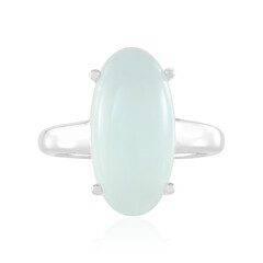 Aqua Chalcedony Silver Ring