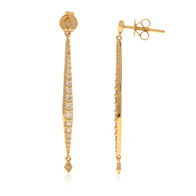 9K Flawless (F) Diamond Gold Earrings (LUCENT DIAMONDS)