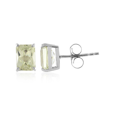 Canary Kunzite Silver Earrings