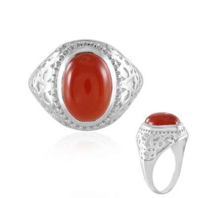 Red Onyx Brass Ring (Juwelo Style)