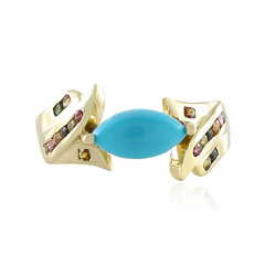 9K Sleeping Beauty Turquoise Gold Ring (de Melo)