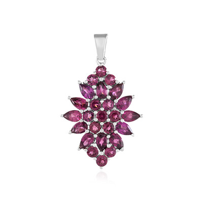 Rhodolite Silver Pendant