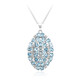 Sky Blue Topaz Silver Necklace