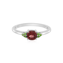 Mozambique Garnet Silver Ring