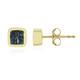 9K Blue Sapphire Gold Earrings